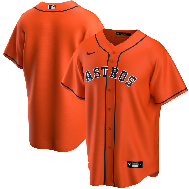 2020 MLB Youth Houston Astros Nike Orange Alternate 2020 Replica Team Jersey 1